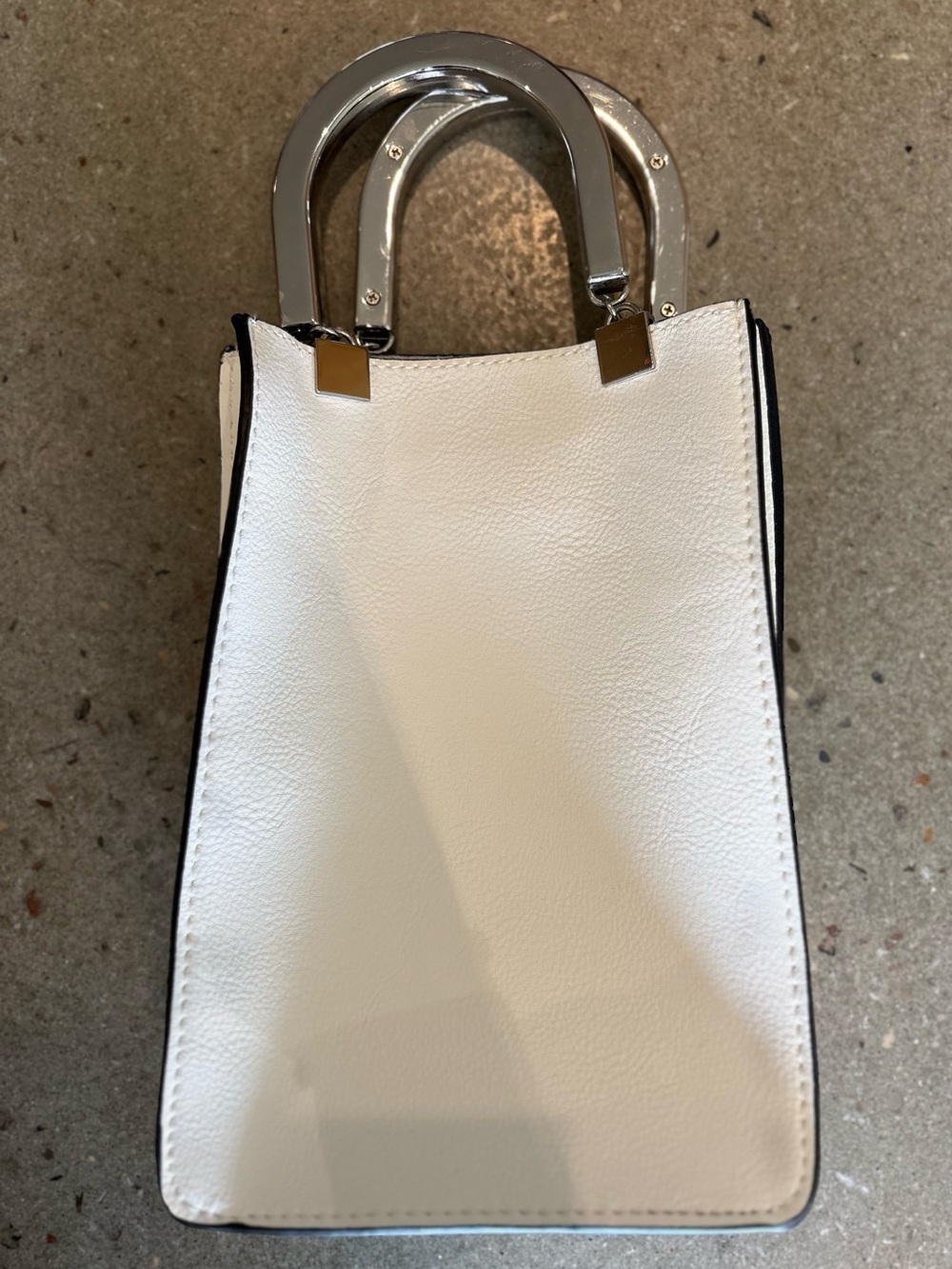 NWOT Zara White Structured Handle Mini Bag
